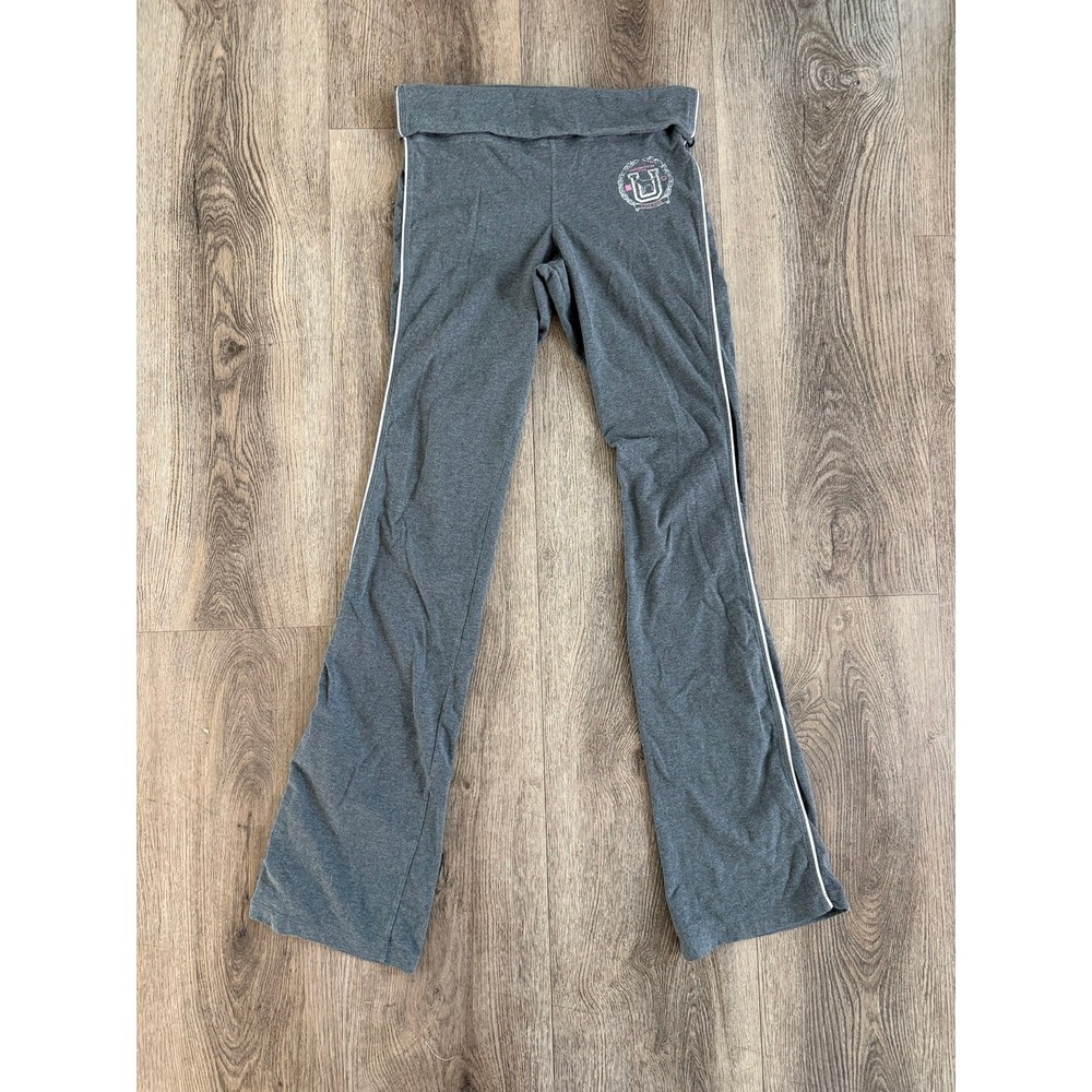 Vintage VS PINK Wide Leg Fold Over Leggings Y2K Gray Deadstock - Picture 2 of 7